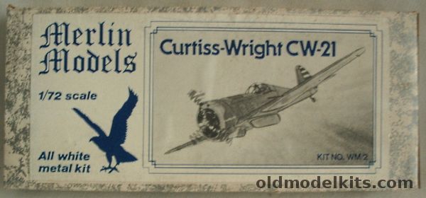 Merlin Models 1/72 Curtiss-Wright CW-21 Lightweight Fighter - All Metal Kit, WM2 plastic model kit